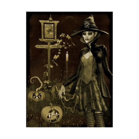 Jean Plout 'Halloween Graveyard 3' Canvas Art,18x24